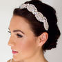 Claudia Rhinestone And Opal Bridal Headdress, thumbnail 2 of 3