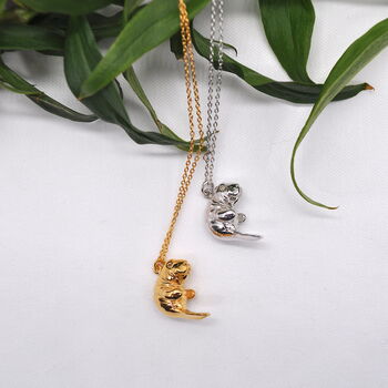 Mini Manatee Necklace In Sterling Silver Or Plated Gold, 4 of 4