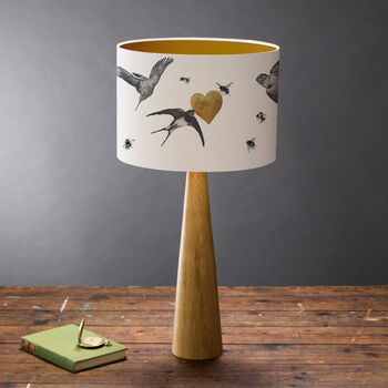 Birds And Bees Hand Gilded Lampshade, 2 of 6