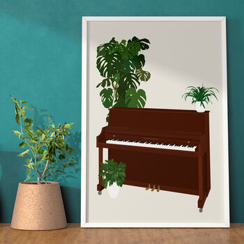 Piano Houseplant Print | Instrument Music Poster, 10 of 10
