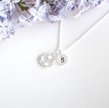 Soccer Ball Necklace Gift, Personalised, 2 of 4