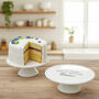White Ceramic Cake Stand And Cake Plate Gift For Bakers, thumbnail 1 of 12