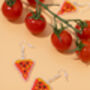 Make Your Own Pizza Earrings Counted Cross Stitch Kit, thumbnail 3 of 3