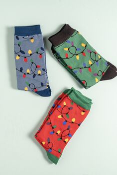 Men’s Christmas Bamboo Socks, 3 of 5