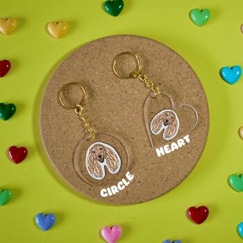 Personalised American Pitbull Heart Keychain, 3 of 6