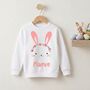 Personalised Easter Sweatshirt Rabbit, thumbnail 1 of 3