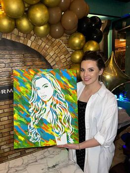 Personalised Paint Your Own Photo Portrait Diy Kit | 40 X 30cm, 5 of 8