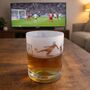 Football Etched Glass Tumber, thumbnail 1 of 4