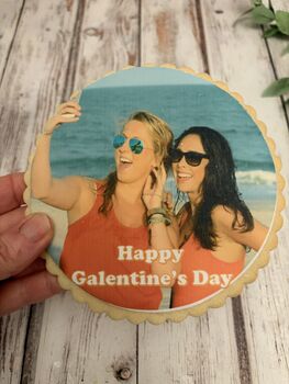 Personalised Giant Photo Biscuit – Galentine’s Day Gift For Best Friends, 3 of 4