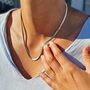 Herringbone Silver Flat Snake Chain Women's Necklace, thumbnail 1 of 5