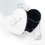 Personalised Signature Name Silver Heart Trinket Box, thumbnail 1 of 2