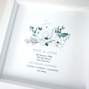 Personalised 25th Wedding Anniversary Gift, 4 of 6