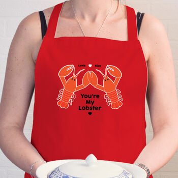 Personalised You're My Lobster Apron With Pocket, 3 of 4