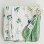 Forest Bamboo Organic Cotton Muslin Baby Blanket, thumbnail 4 of 5