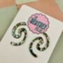 Squiggle Glitter Resin Earrings / Abstract Wavy Jewellery / Bold Colourful Jewellery / Dopamine Dressing Gift, thumbnail 3 of 12