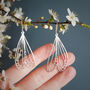 'Gossamer Naiad' Ethical Hand Beaten Steel Earrings, thumbnail 4 of 7