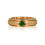 Saraswati Gold Plated Chrome Diopside Spinning Ring, thumbnail 3 of 11