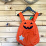 Halloween Personalised Pumpkin Face Pinafore Dress, thumbnail 2 of 5