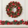 Luxury Christmas Roses Wreath, thumbnail 1 of 7