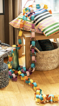 Pink And Blue Paper Chain Garland, Three Meters, 5 of 5