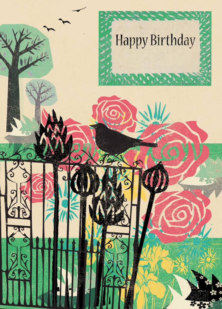 Park Gates Greetings Card By Rocket 68