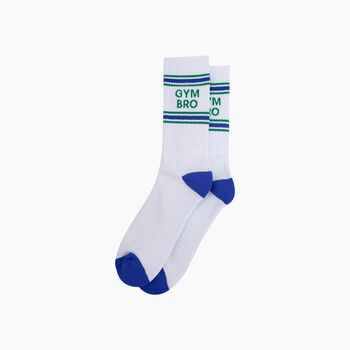 Gym Bro Organic Cotton Sports Socks In White, 3 of 4