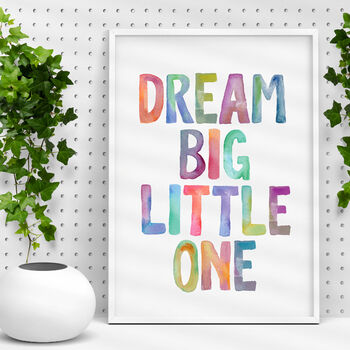 'Dream Big Little One' Watercolour Print, 3 of 4