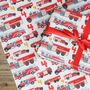 Personalised Fireman Fire Truck Wrapping Paper, thumbnail 4 of 9
