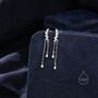 Clear Cz Constellation Dangle Chains Stud Earrings, thumbnail 4 of 11