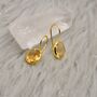 Citrine Earrings, Sterling Silver Gold Earrings, thumbnail 4 of 11