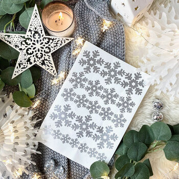 Christmas Snowflake Door/Wall Stickers, 6 of 7