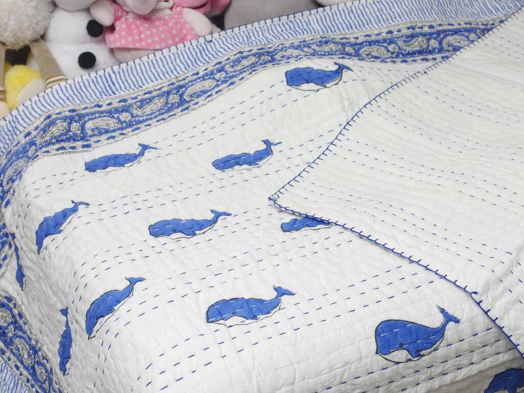 New Baby Pure Soft Cotton Filling Kantha Blanket Quilt By Reason Season