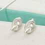 Knot Stud Earrings Sterling Silver, thumbnail 1 of 5