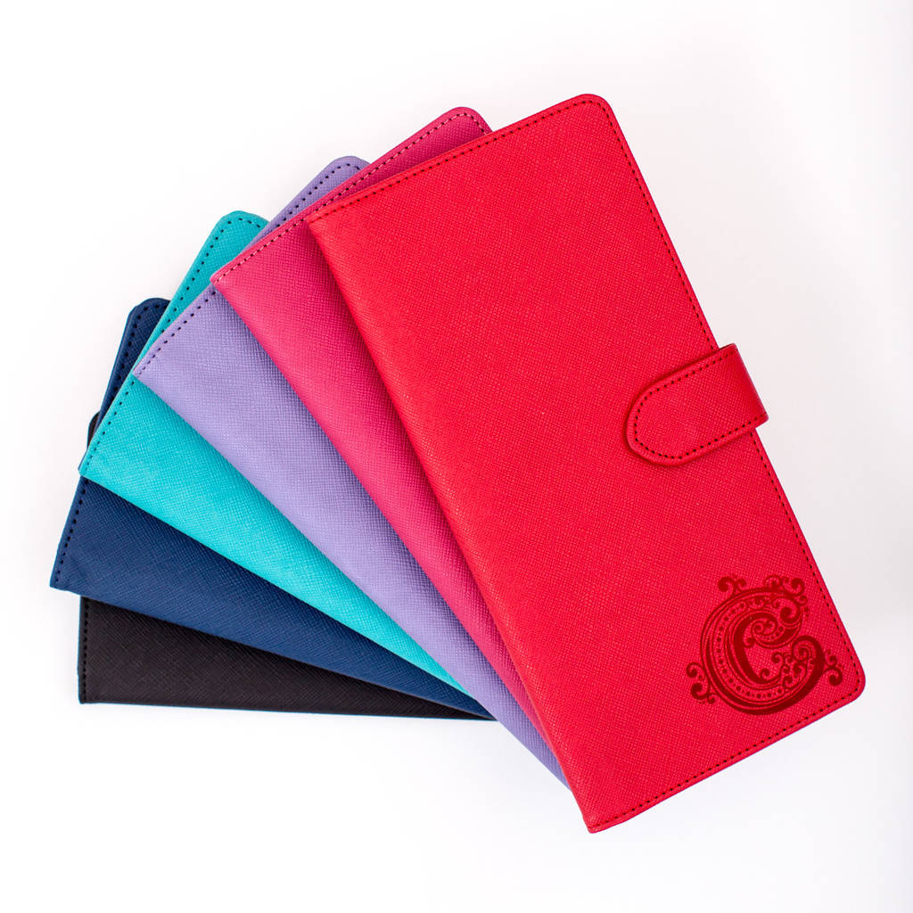 travel document wallet with initial more colours by ginger rose