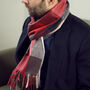 Men's Personalised Rusty Check Scarf, thumbnail 9 of 12