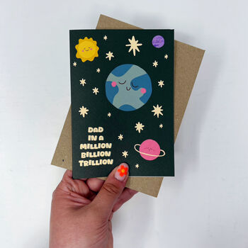 Father's Day Card 'Dad In A Million Billion Trillion', 2 of 5