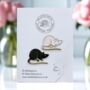 Two Piece Black And White Rat Mouse Enamel Pin Brooch Set, Lapel Badge Gift For Animal Lovers And Rat Owners, thumbnail 1 of 8