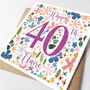 Personalised 40th Birthday Card For Her, thumbnail 1 of 3