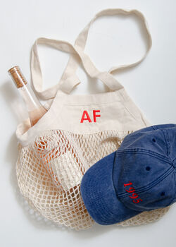 Personalised Embroidered Net Tote Bag, 5 of 10