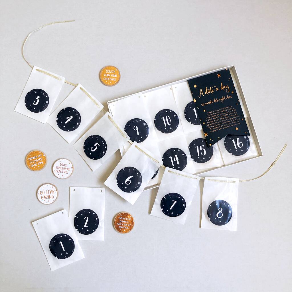 Personalised A Date A Day Couples Advent Calendar By Clara And Macy 