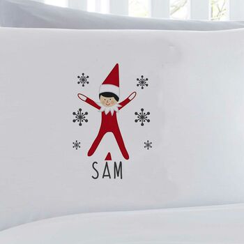 Personalised Cheeky Elf Pillowcase, 2 of 2
