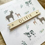 Personalised New Baby Card, Farm Animals, thumbnail 2 of 3