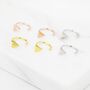 Sterling Silver Tiny Triangle Huggie Hoop Earrings, thumbnail 5 of 12
