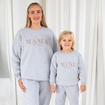 Mama Est Personalised Embroidered Ladies Hoodie Jumper, 5 of 10