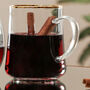 Elegant Gold Rim Glass Mulled Wine Mugs, thumbnail 3 of 5