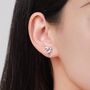 Sterling Silver Dragon With Wings Stud Earrings, thumbnail 7 of 12