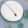 Extra Tiny Emerald Green Marquise Cz Necklace, thumbnail 1 of 12