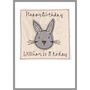 Personalised Rabbit New Baby Boy Or 1st Birthday Card, thumbnail 8 of 12