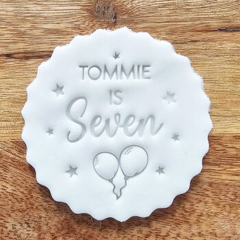 Personalised Happy Birthday Cake Embosser Stamp, 4 of 5