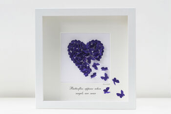Personalised Framed 3D Pink Butterfly Heart, 4 of 5